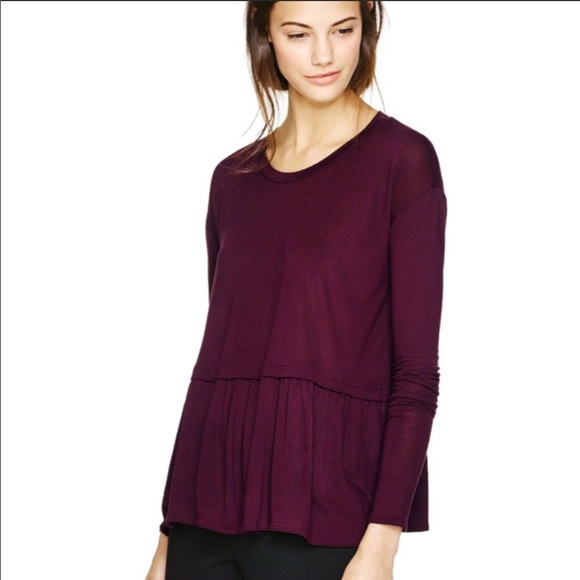 maroon peplum top
